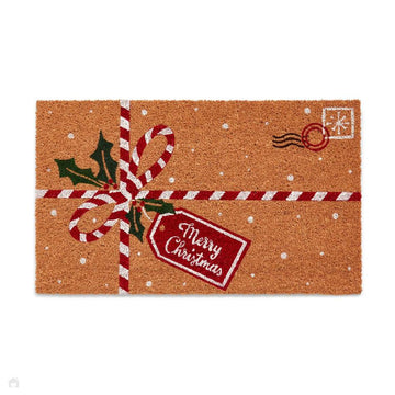 Christmas Coir Parcel Red Mat-Think Rugs-Rug Love - The Most Loved Rug Store